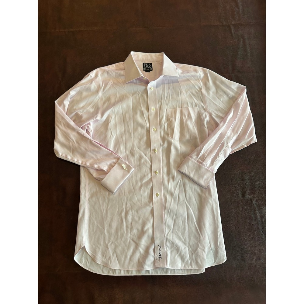 Jos. A. Bank Signature Collection Pink Egyptian Cotton French Cuff Shirt 16-33